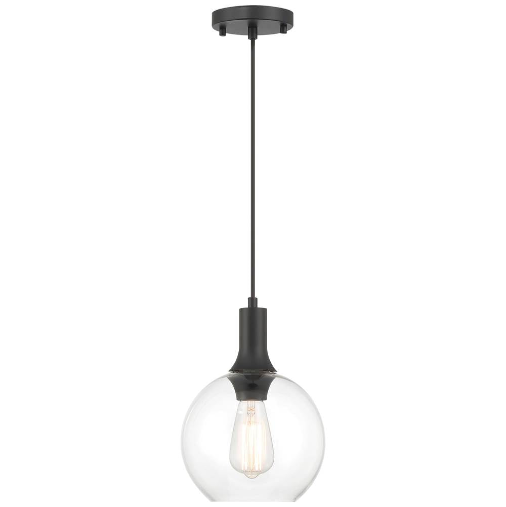 Access Lighting 63090-MBL/CLR Matte Black 1 Light Pendant Image 5