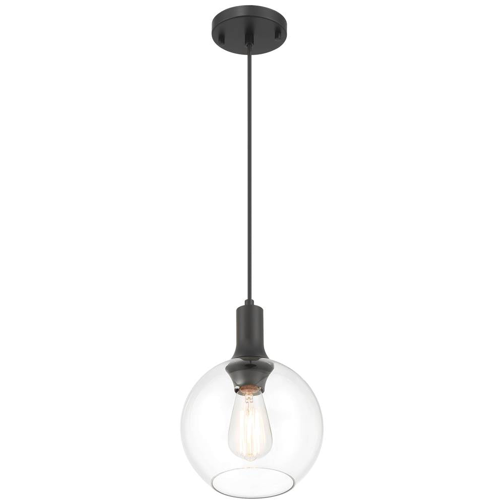 Access Lighting 63090-MBL/CLR Matte Black 1 Light Pendant Image 4