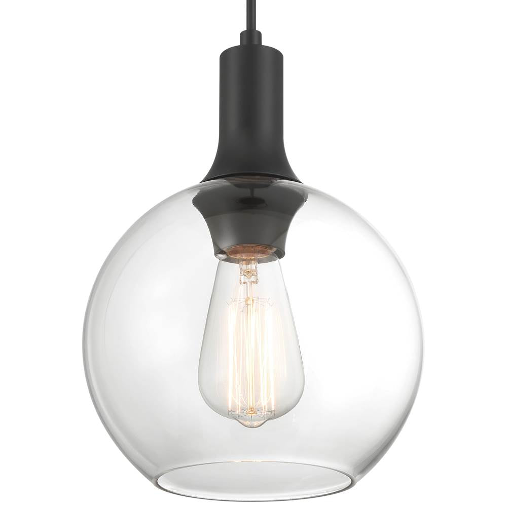 Access Lighting 63090-MBL/CLR Matte Black 1 Light Pendant Image 3