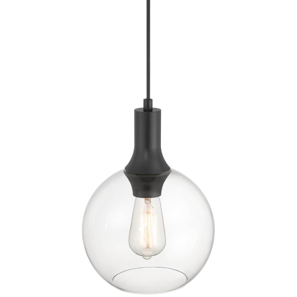 Access Lighting 63090-MBL/CLR Matte Black 1 Light Pendant Image 2