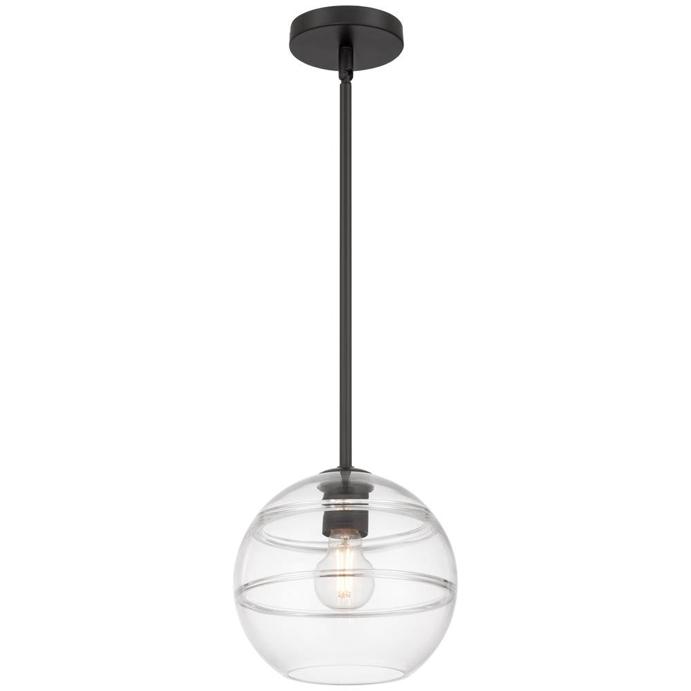 Access Lighting 63092-MBL/CRB Matte Black 1 Light Pendant Image 1