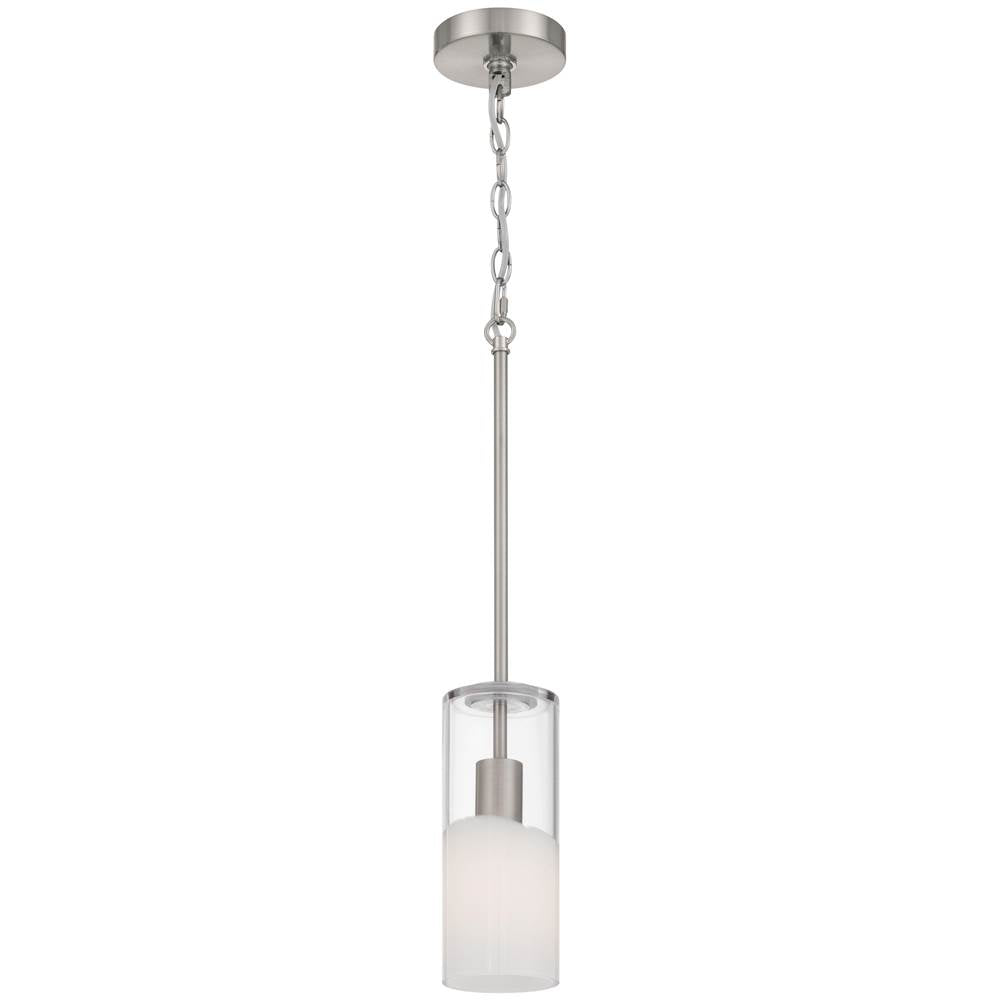 Access Lighting 63094-BS/CFR Brushed Steel 1 Light Pendant Image 1