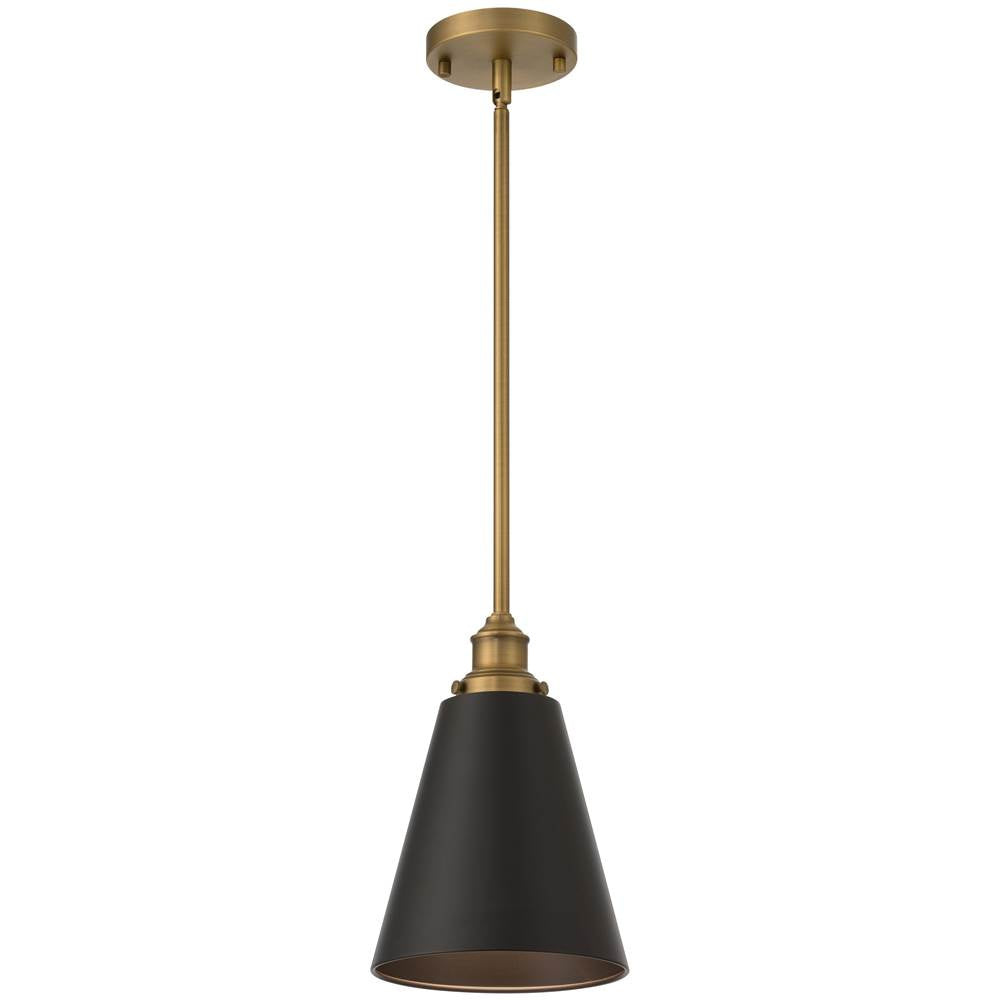 Access Lighting 63098-ABB/BLK Antique Brushed Brass 1 Light Pendant Image 1
