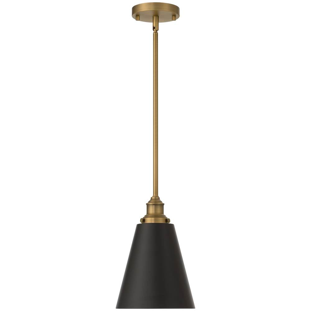 Access Lighting 63098-ABB/BLK Antique Brushed Brass 1 Light Pendant Image 6
