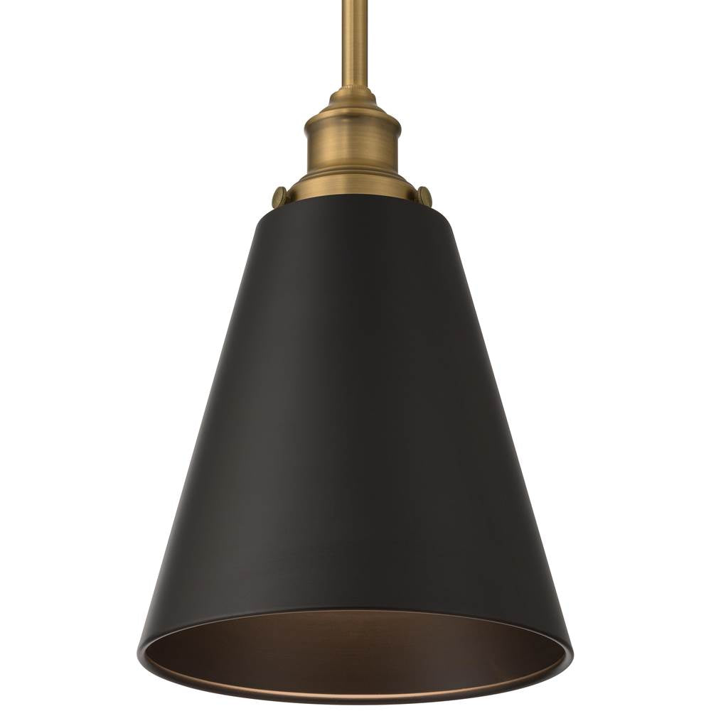 Access Lighting 63098-ABB/BLK Antique Brushed Brass 1 Light Pendant Image 3