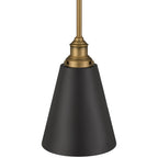 Access Lighting 63098-ABB/BLK Antique Brushed Brass 1 Light Pendant Image 2