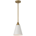 Access Lighting 63098-ABB/WHT Antique Brushed Brass 1 Light Pendant Image 1