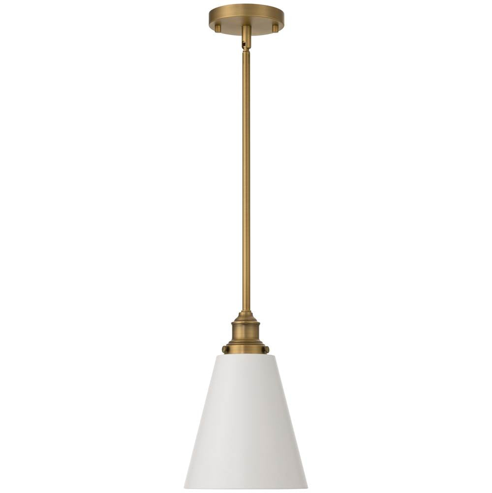 Access Lighting 63098-ABB/WHT Antique Brushed Brass 1 Light Pendant Image 6