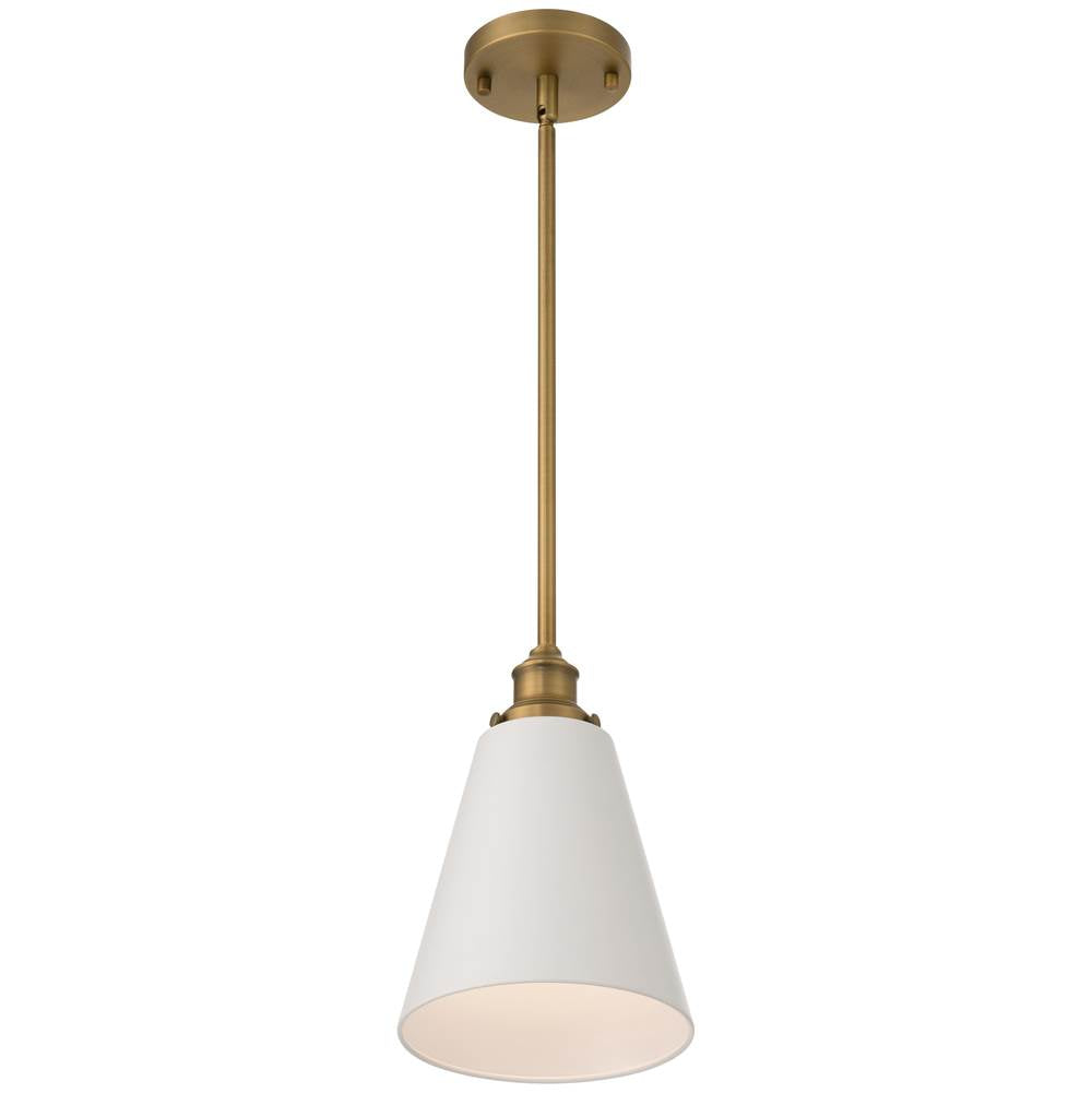 Access Lighting 63098-ABB/WHT Antique Brushed Brass 1 Light Pendant Image 5