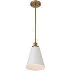 Access Lighting 63098-ABB/WHT Antique Brushed Brass 1 Light Pendant Image 5