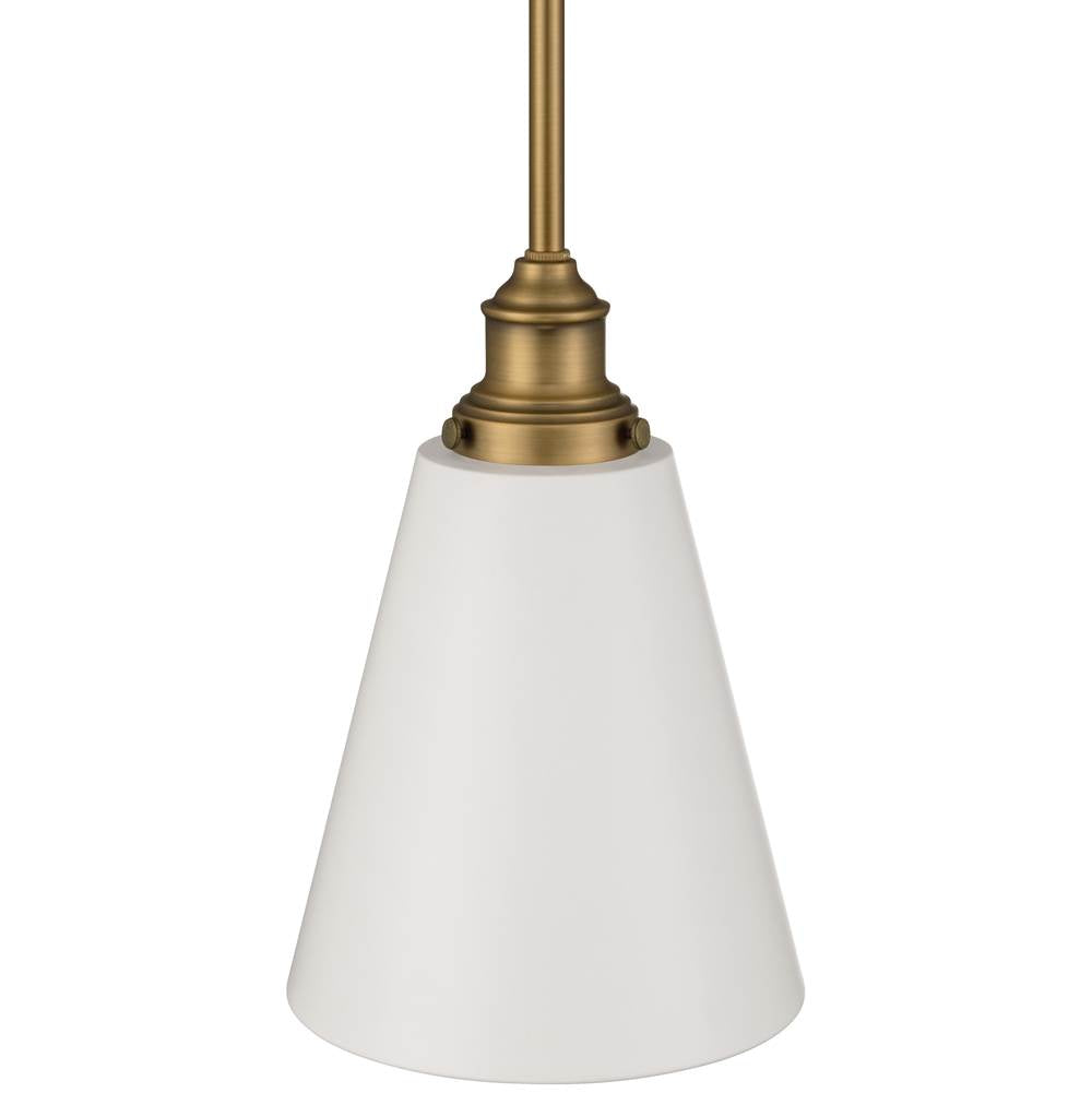Access Lighting 63098-ABB/WHT Antique Brushed Brass 1 Light Pendant Image 2