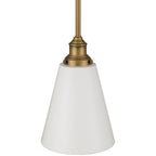 Access Lighting 63098-ABB/WHT Antique Brushed Brass 1 Light Pendant Image 2