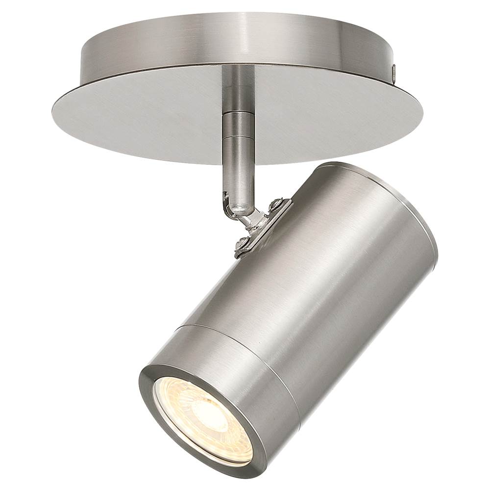 Access Lighting 63101LEDDLP-BS Brushed Steel 1 Light Adjustable Led Flush Mount Image 1