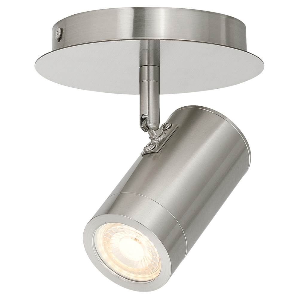 Access Lighting 63101LEDDLP-BS Brushed Steel 1 Light Adjustable Led Flush Mount Image 4