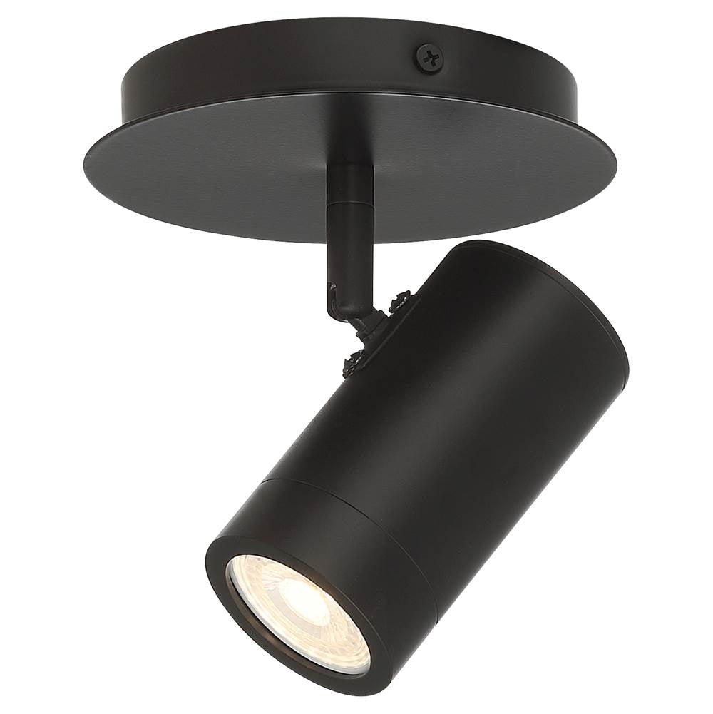Access Lighting 63101LEDDLP-MBL Matte Black 1 Light Adjustable Led Flush Mount Image 1