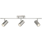 Access Lighting 63103LEDDLP-BS Brushed Steel 3 Light Adjustable Led Track Image 1