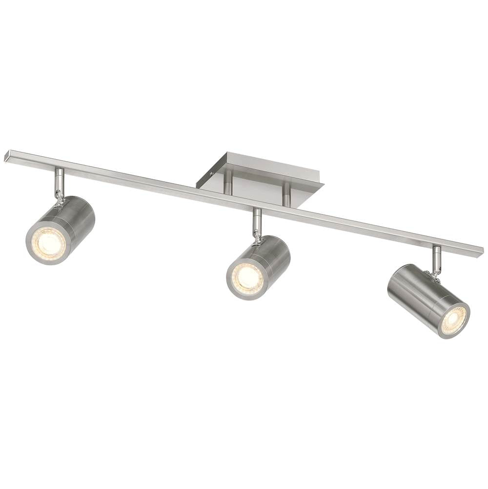 Access Lighting 63103LEDDLP-BS Brushed Steel 3 Light Adjustable Led Track Image 5