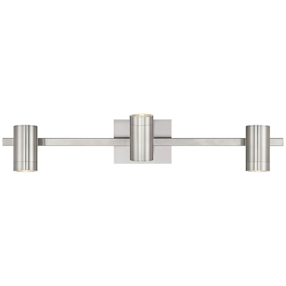 Access Lighting 63103LEDDLP-BS Brushed Steel 3 Light Adjustable Led Track Image 4