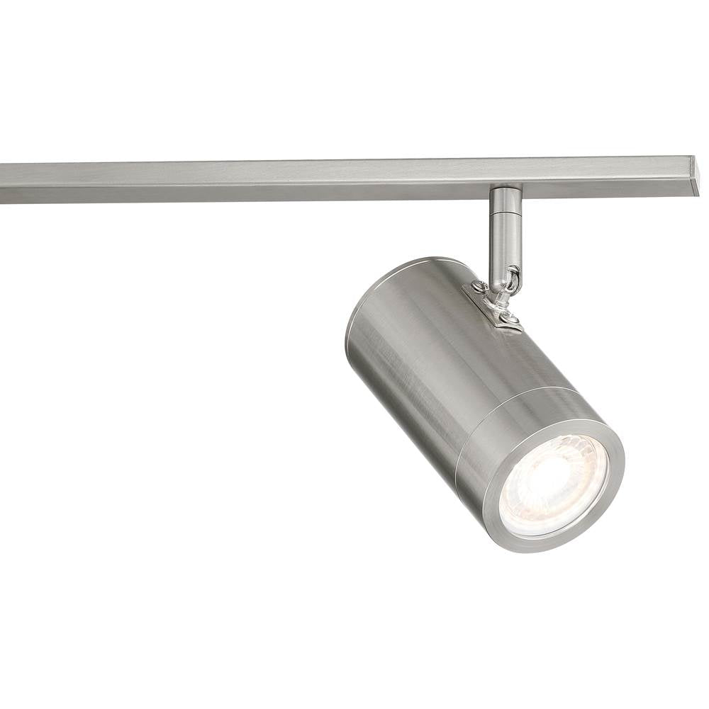 Access Lighting 63103LEDDLP-BS Brushed Steel 3 Light Adjustable Led Track Image 3