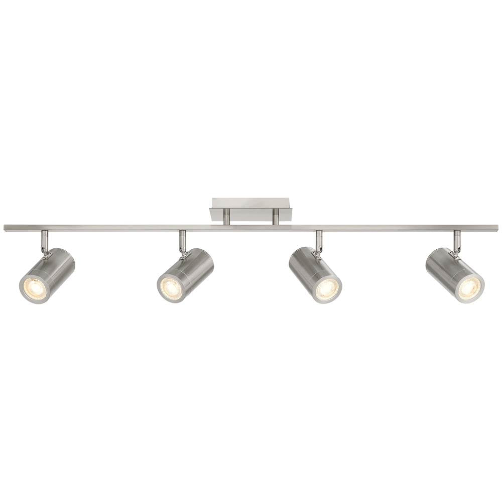 Access Lighting 63104LEDDLP-BS Brushed Steel 4 Light Adjustable Led Track Image 1