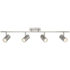 Access Lighting 63104LEDDLP-BS Brushed Steel 4 Light Adjustable Led Track Image 1