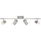 Access Lighting 63104LEDDLP-BS Brushed Steel 4 Light Adjustable Led Track Image 6