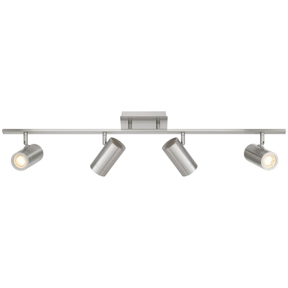 Access Lighting 63104LEDDLP-BS Brushed Steel 4 Light Adjustable Led Track Image 6