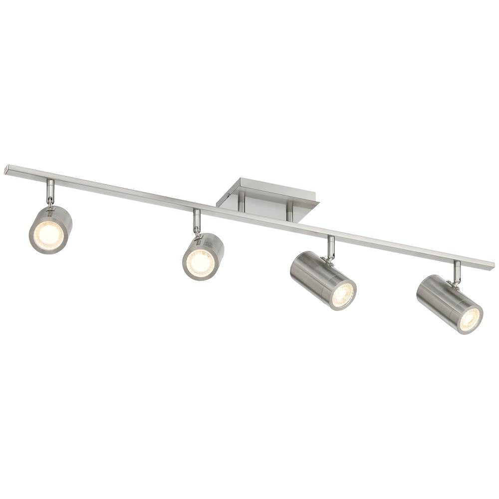 Access Lighting 63104LEDDLP-BS Brushed Steel 4 Light Adjustable Led Track Image 5