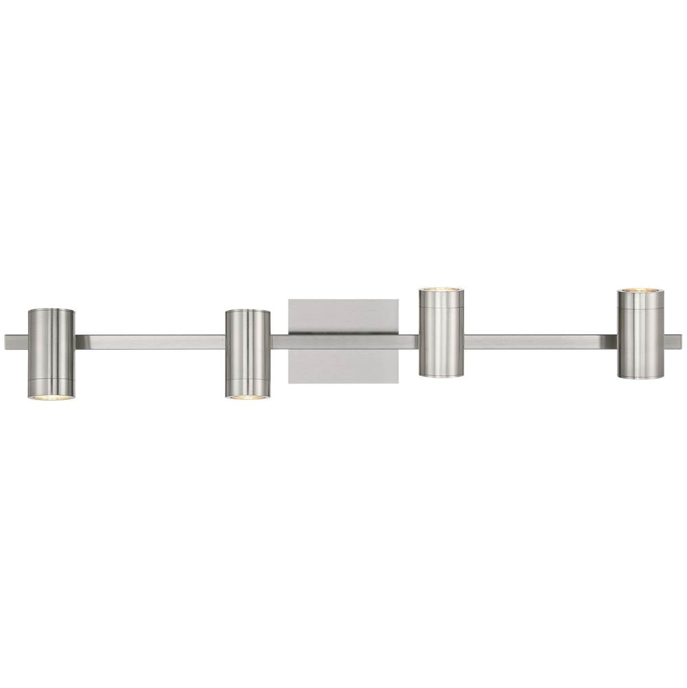 Access Lighting 63104LEDDLP-BS Brushed Steel 4 Light Adjustable Led Track Image 4