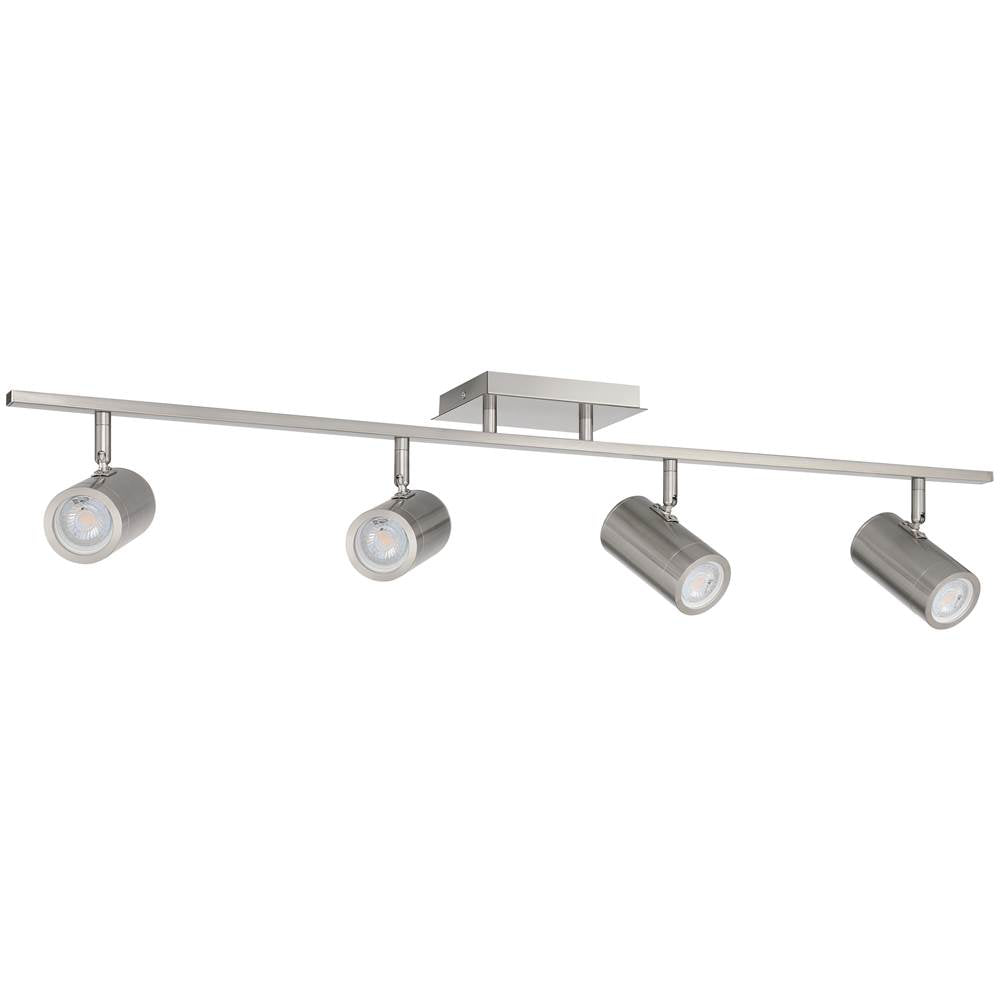 Access Lighting 63104LEDDLP-BS Brushed Steel 4 Light Adjustable Led Track Image 2
