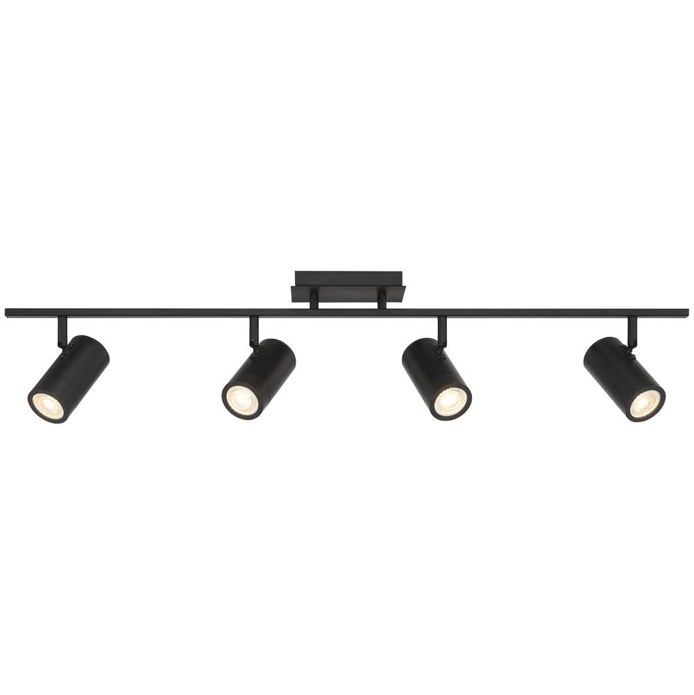 Access Lighting 63104LEDDLP-MBL Matte Black 4 Light Adjustable Led Track Image 1