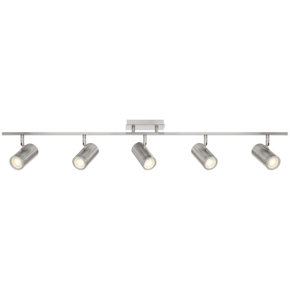 Access Lighting 63105LEDDLP-BS Brushed Steel 5 Light Adjustable Led Track Image 1