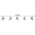 Access Lighting 63105LEDDLP-BS Brushed Steel 5 Light Adjustable Led Track Image 1