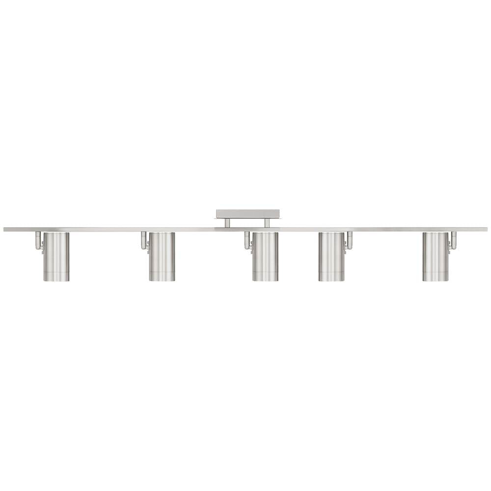 Access Lighting 63105LEDDLP-BS Brushed Steel 5 Light Adjustable Led Track Image 7