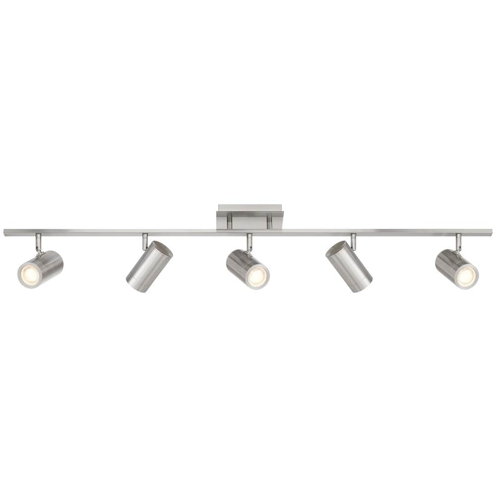 Access Lighting 63105LEDDLP-BS Brushed Steel 5 Light Adjustable Led Track Image 6