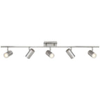Access Lighting 63105LEDDLP-BS Brushed Steel 5 Light Adjustable Led Track Image 6