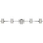 Access Lighting 63105LEDDLP-BS Brushed Steel 5 Light Adjustable Led Track Image 5