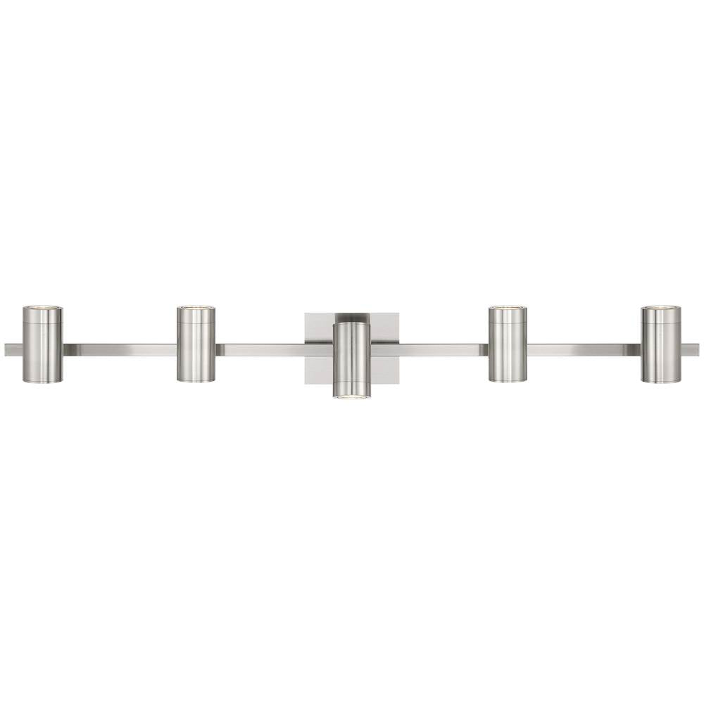 Access Lighting 63105LEDDLP-BS Brushed Steel 5 Light Adjustable Led Track Image 5