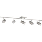 Access Lighting 63105LEDDLP-BS Brushed Steel 5 Light Adjustable Led Track Image 3