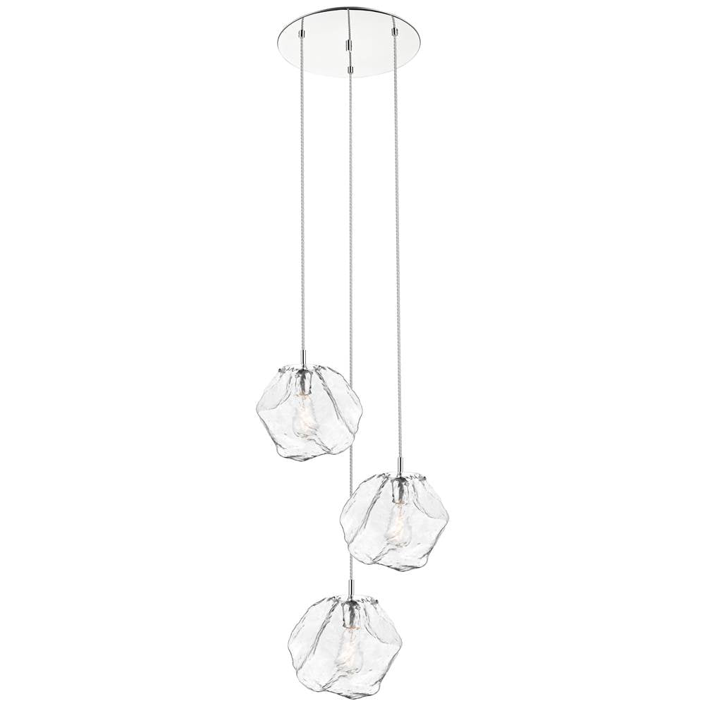 Access Lighting 63127LEDDLP-MSS/CLR Mirrored Stainless Steel 3 Light Led Pendant Image 1
