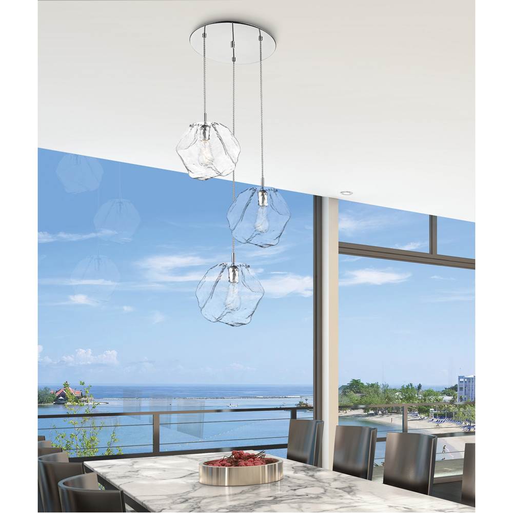 Access Lighting 63127LEDDLP-MSS/CLR Mirrored Stainless Steel 3 Light Led Pendant Image 4