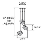 Access Lighting 63127LEDDLP-MSS/CLR Mirrored Stainless Steel 3 Light Led Pendant Image 2