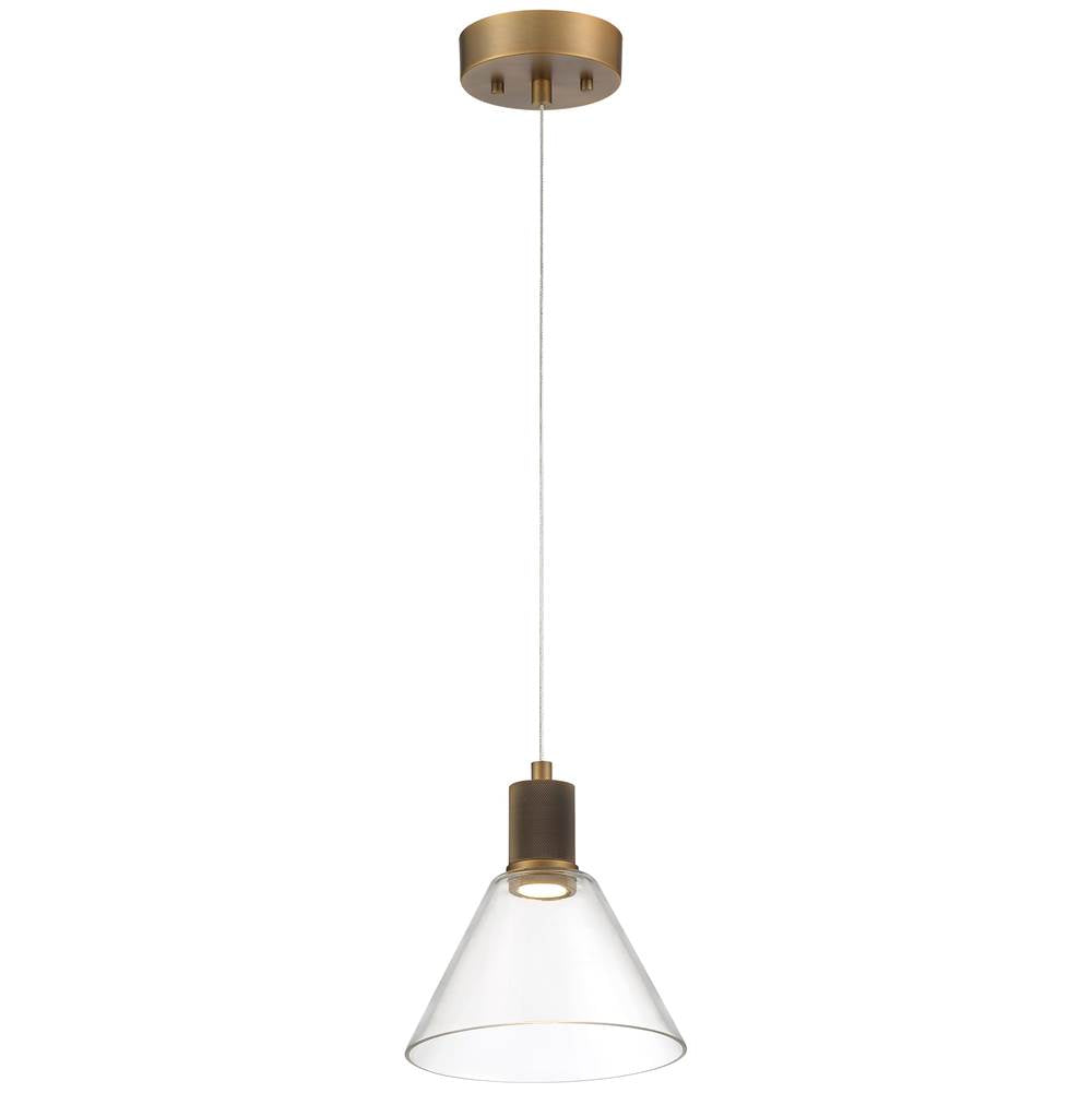 Access Lighting 63140LEDD-ABB/CLR Antiqued Brushed Brass Martini Led Pendant Image 1