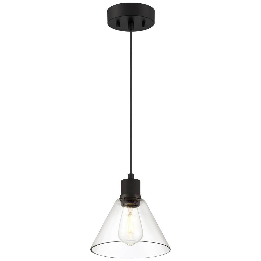 Access Lighting 63140LEDDLP-MBL/CLR Matte Black Martini Led Pendant Image 1