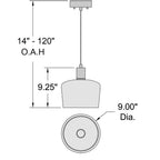 Access Lighting Port Nine Chardonnay Led Pendant