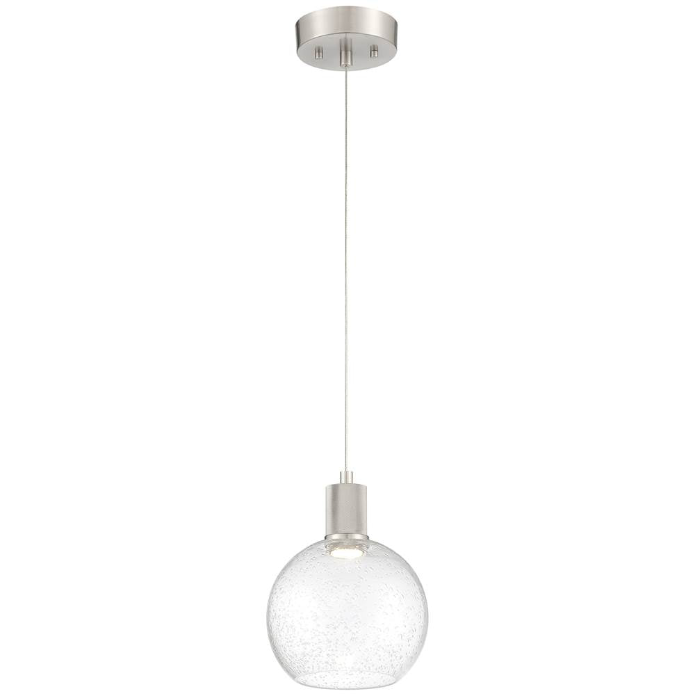 Access Lighting 63142LEDD-BS/SDG Brushed Steel Burgundy Led Pendant Image 1