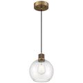Access Lighting 63142LEDDLP-ABB/CLR Antiqued Brushed Brass Burgundy Led Pendant Image 1