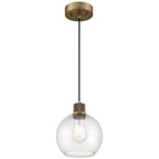 Access Lighting 63142LEDDLP-ABB/CLR Antiqued Brushed Brass Burgundy Led Pendant Image 1