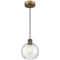 Access Lighting 63142LEDDLP-ABB/SDG Antiqued Brushed Brass Burgundy Led Pendant Image 1