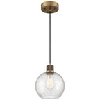 Access Lighting 63142LEDDLP-ABB/SDG Antiqued Brushed Brass Burgundy Led Pendant Image 1